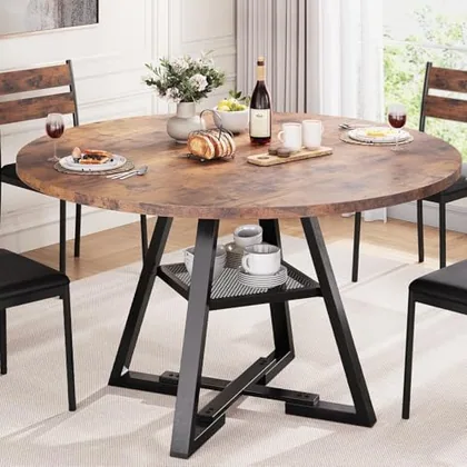 JOCOEVOL Round Dining Table for 4