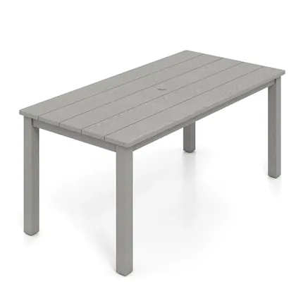 JOCOEVOL 71 in Outdoor Dining Table for 6 HIPS All-Weather Rectangular