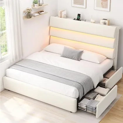 JOCOEVOL Full Size Velvet Bed Frame
