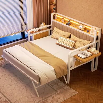 JOCOEVOL Daybed with Trundle and LED Light