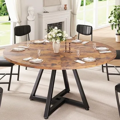 JOCOEVOL 51 in Round Dining Table Kitchen Dining Room Circle Dinner