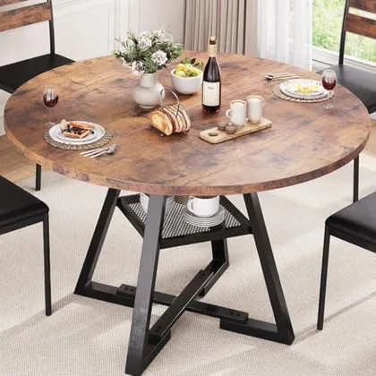 JOCOEVOL Round Dining Table for 4