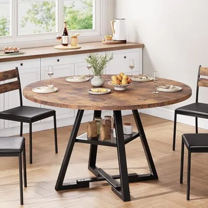 JOCOEVOL Round Dining Table for 4