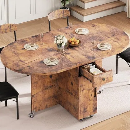 JOCOEVOL Folding Dining Table for 6